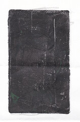 High-resolution abstract background features a dynamic blend of black and colored paint, hand-created using a Gelli plate and a brayer roller. The resulting image captures an authentic grunge.