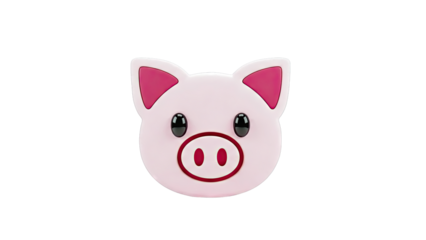 Cute Pink Pig Face Sticker