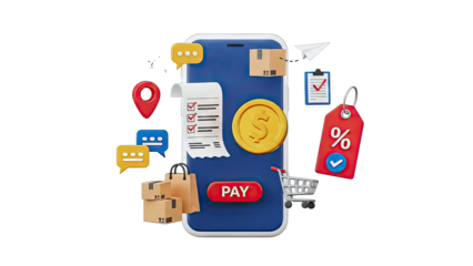 Mobile Payment and Shopping Icons