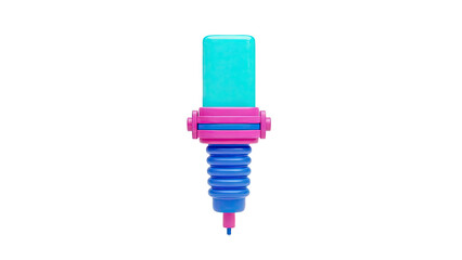Retro-futuristic toy sword with neon colors