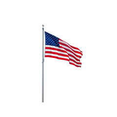 Fototapeta premium American flag waving against Transparent Background