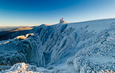 Winter Panorama of Śnieżne Kotły in the Karkonosze Mountains, Poland