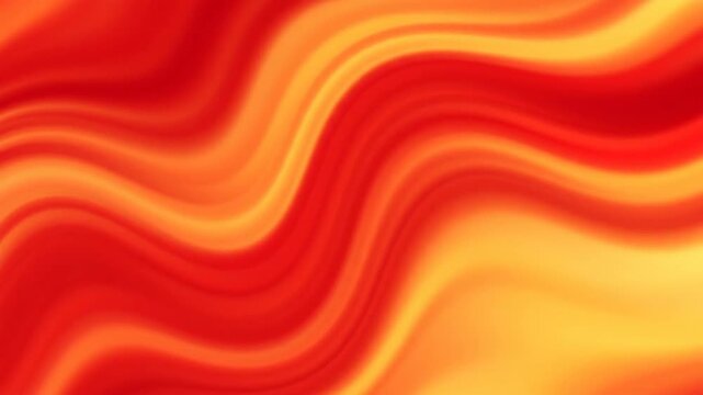 A vibrant abstract background of flowing orange and red waves.