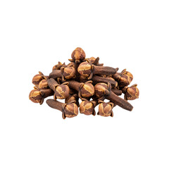 Obraz premium Pile of aromatic cloves on Transparent Background