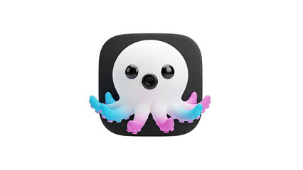 Cute Gradient Octopus App Icon