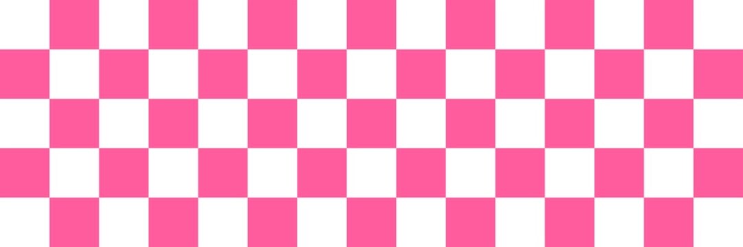 Pink and white checkered pattern background. Cute feminine geometric texture for Valentine's Day, girl nursery decor, sweet party themes, and romantic gift wrapping.