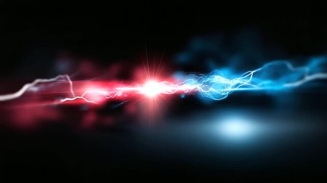 Illuminated plasma background display defocused energy visualization electrical phenomenon concept power flow representation abstract electricity imagery with copy space
