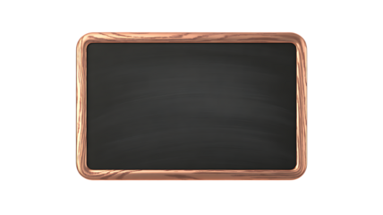 Blackboard with dark matte writing surface classic school chalk board texture educational classroom element clean teaching display isolated on white background