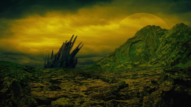 Alien Structure On Barren Planet