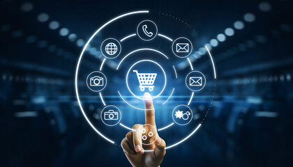 Digital Shopping Interface Technology Concept