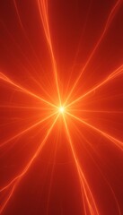 Abstract Orange Red Starburst or Energy Explosion on Dark Background