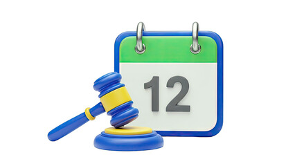 Judge's Gavel and Calendar