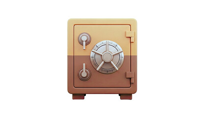 Minimalist 3D Safe with Dual-Tone Color