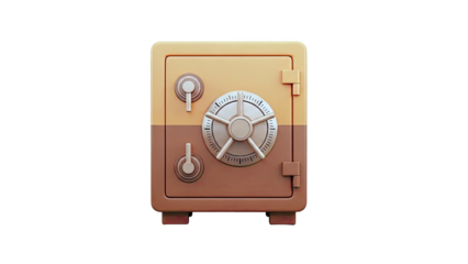 Minimalist 3D Safe with Dual-Tone Color