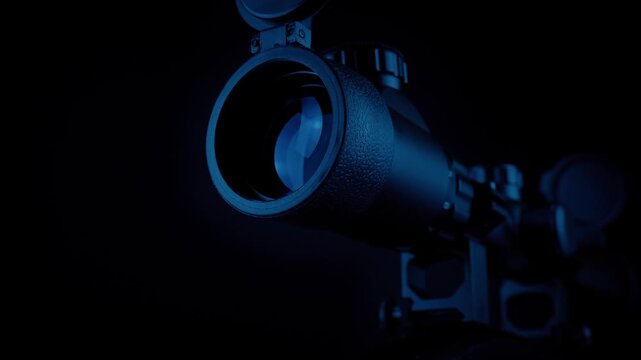 Passing Rifle Scope In Dark Room