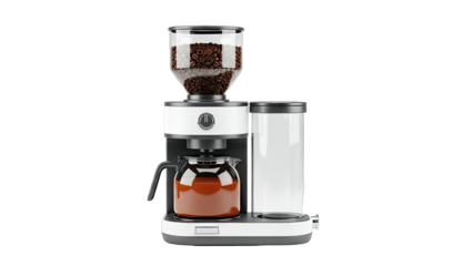 Modern Coffee Maker with Integrated Grinder