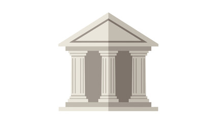 Obraz premium Classic Greek Temple Front Illustration.
