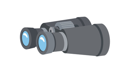 Gray Binoculars with Blue Lenses.