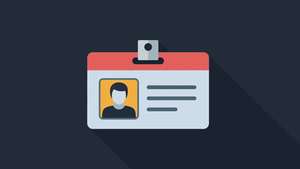 Identification Card with Person Photo.