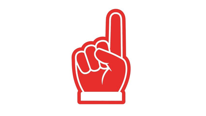 Fototapeta premium Red Foam Hand Gesture Icon.