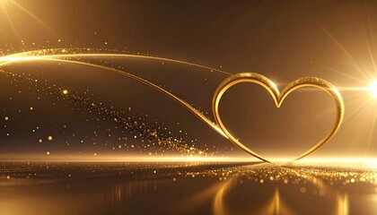 Golden lips with sparkling light effects