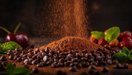 Chocolate Powder Falling on Chips