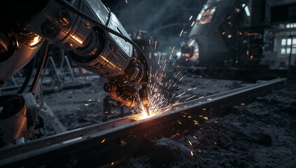 Robot Arm Welding Metal