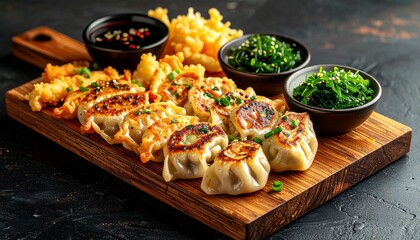 Gourmet plate of healthy grilled chicken breast served with fresh vegetables and a side salad for a delicious lunch or dinner meal