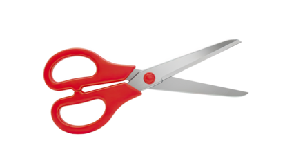 Red handled scissors