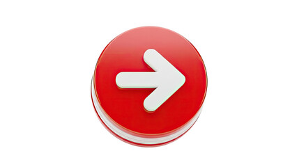 Red Circular Button with White Right Arrow