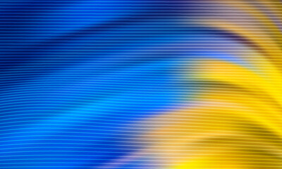 blue and yellow striped abstract background with a smooth gradient and horizontal lines. Ideal for technology,