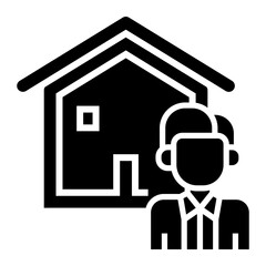 real estate agent Solid icon