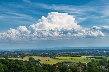 Cumulonimbus cloud developing over Krakow