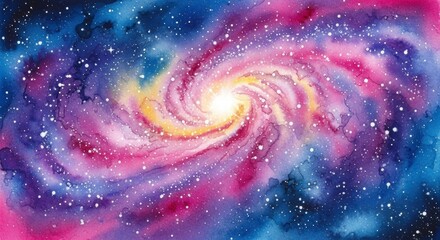 Celestial Symphony: A vibrant swirl of galaxies, painted in a spectrum of cosmic hues, captures the grandeur of the universe, evoking a sense of wonder and cosmic mystery.