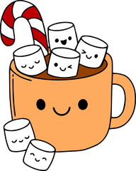 cup of tea and marshmellows