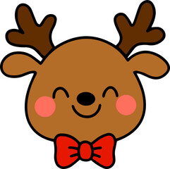 Illustration of christmas deer