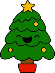 christmas tree cartoon