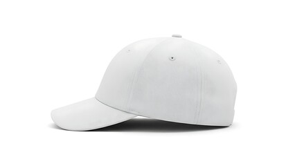 Fototapeta premium White Baseball Cap Mockup Isolated on White Background.
