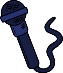 vector illustration of a microphone