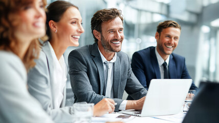 Obraz premium Group of Business Professionals Working Together.