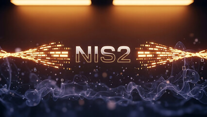 NIS2 - Futuristic Technology and Digital Data Visualization