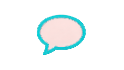 Turquoise Speech Bubble Icon