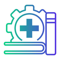 Obraz premium safety procedure Line Gradient Icon