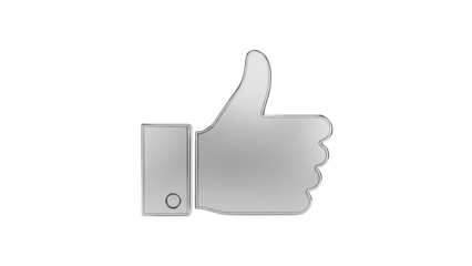 Metallic Thumbs Up Icon