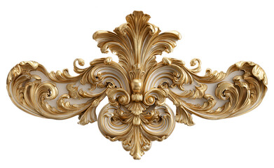 Ornate golden decorative relief with intricate floral design.