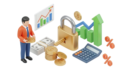 Financial Security and Growth Concept