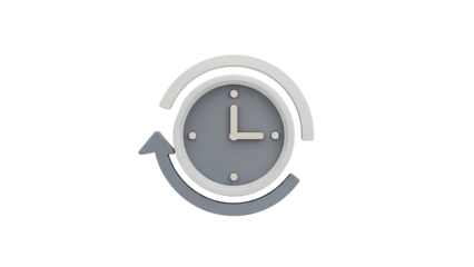 Clock with Circular Arrow Icon