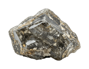 Dark crystalline mineral specimen displays its intricate facets and natural beauty, revealing complex geological formations and unique textures under studio lighting.