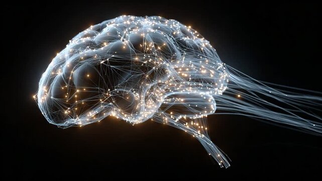 The Mind's Labyrinth: An intricate illustration of a human brain with interconnected neurons illuminates the complex realm of cognition.