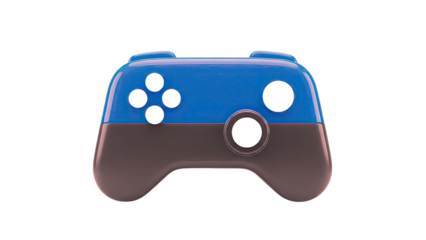 Modern Blue and Gray Video Game Controller